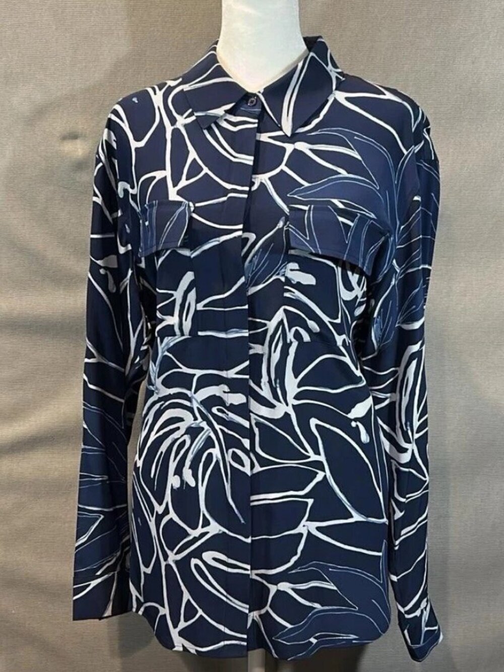 Lafayette Woman’s Shirt Royal Blue Sz L